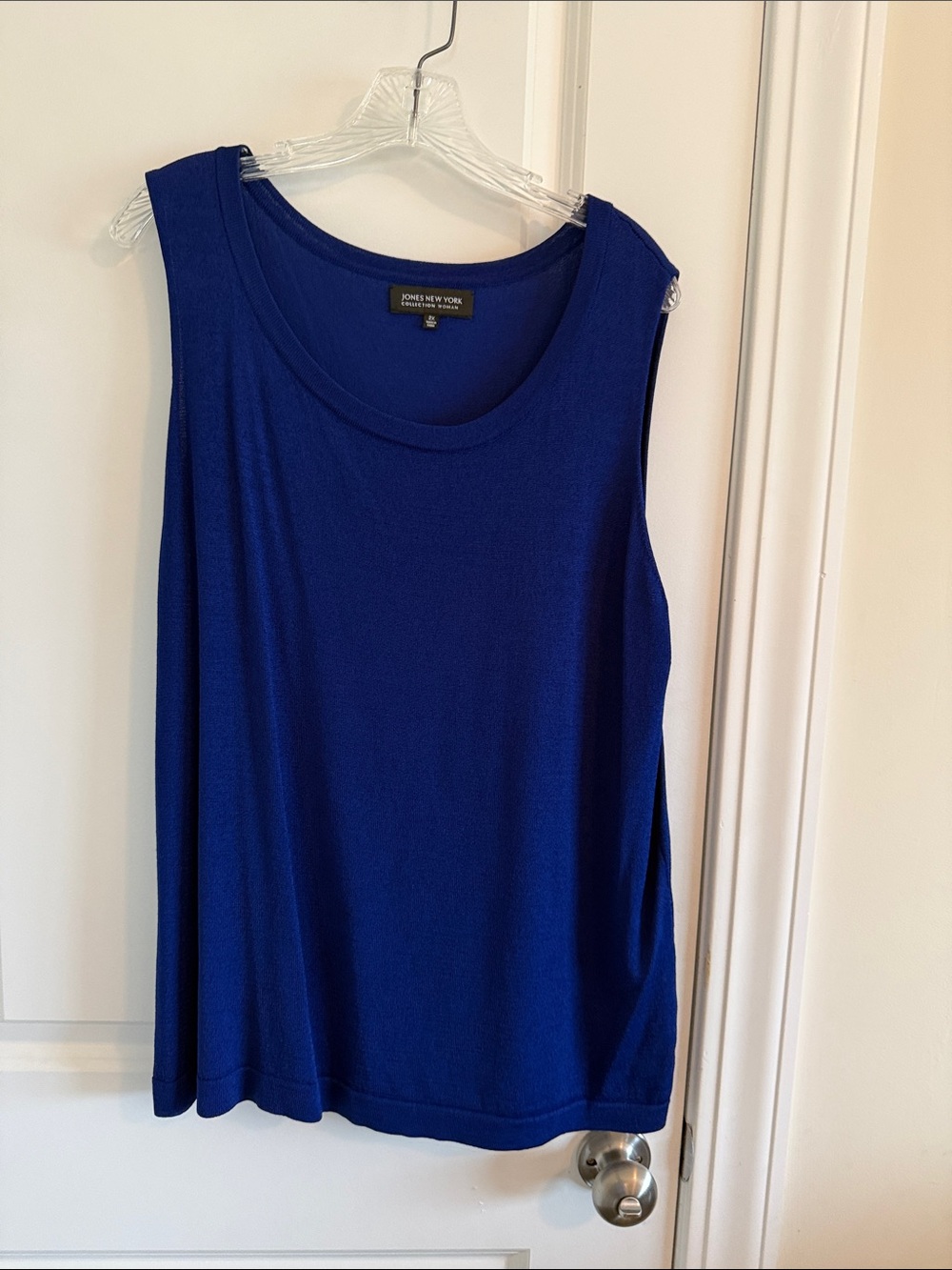 Jones New York Royal Blue Sleeveless Scoop Neck Tank